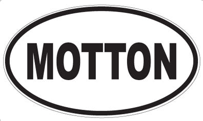 MOTTON - Oval Sticker