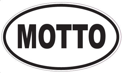 MOTTO - Oval Magnet