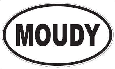 MOUDY - Oval Sticker