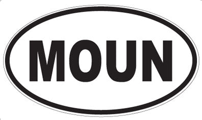 MOUN - Oval Sticker