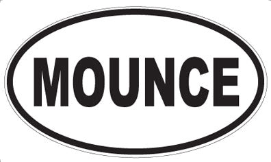 MOUNCE - Oval Sticker