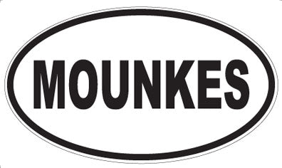 MOUNKES - Oval Sticker