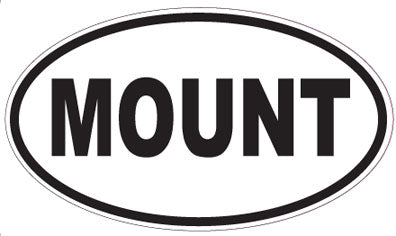 MOUNT - Oval Sticker