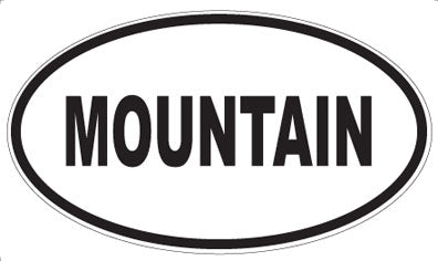 MOUNTAIN - Oval Sticker