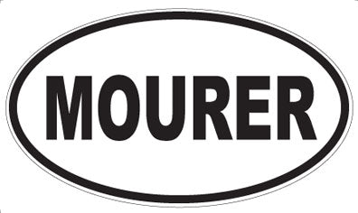MOURER - Oval Sticker