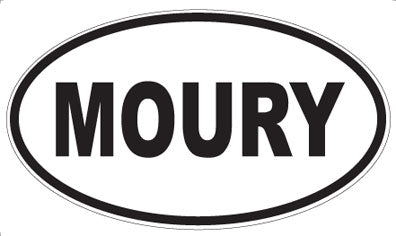 MOURY - Oval Sticker