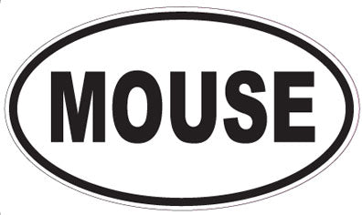 MOUSE - Oval Sticker
