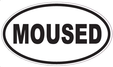 MOUSED - Oval Sticker
