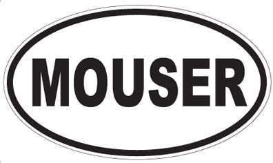 MOUSER - Oval Sticker
