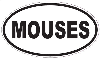MOUSES - Oval Sticker