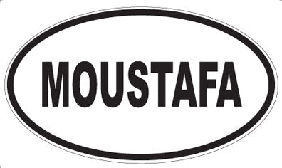 MOUSTAFA - Oval Sticker