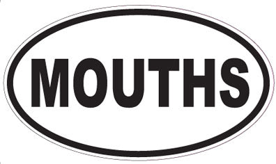 MOUTHS - Oval Sticker
