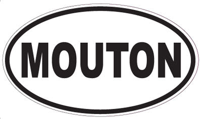 MOUTON - Oval Sticker