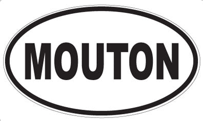 MOUTON - Oval Magnet