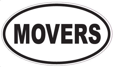 MOVERS - Oval Sticker