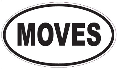 MOVES - Oval Magnet