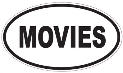 MOVIES - Oval Sticker