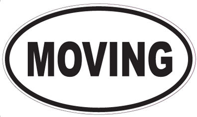 MOVING - Oval Sticker