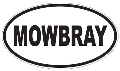 MOWBRAY - Oval Sticker