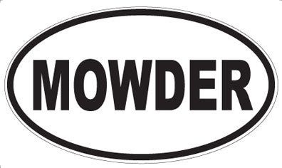 MOWDER - Oval Sticker