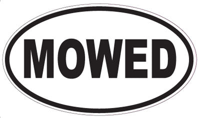 MOWED - Oval Magnet