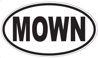 MOWN - Oval Sticker