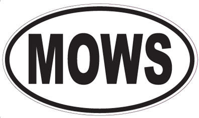 MOWS - Oval Sticker