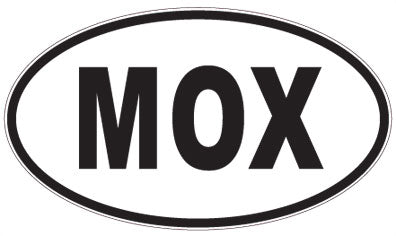 MOX - 3 Letter Initials Oval Sticker