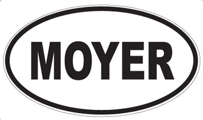 MOYER - Oval Sticker