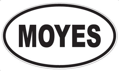 MOYES - Oval Sticker