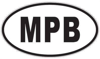 MPB - 3 Letter Initials Oval Sticker