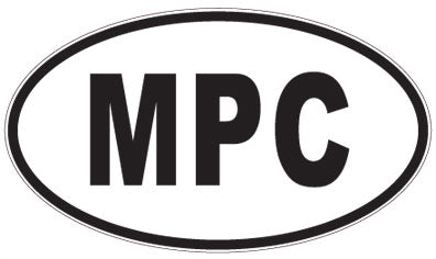 MPC - 3 Letter Initials Oval Sticker