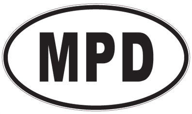 MPD - 3 Letter Initials Oval Sticker
