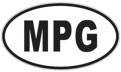 MPG - 3 Letter Initials Oval Sticker