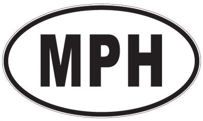 MPH - 3 Letter Initials Oval Sticker