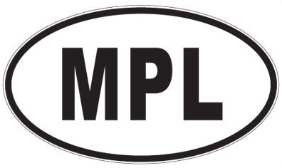 MPL - 3 Letter Initials Oval Sticker
