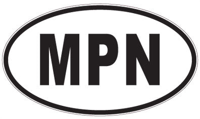 MPN - 3 Letter Initials Oval Sticker