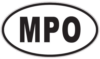 MPO - 3 Letter Initials Oval Sticker