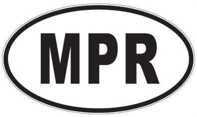 MPR - 3 Letter Initials Oval Sticker