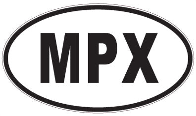 MPX - 3 Letter Initials Oval Sticker