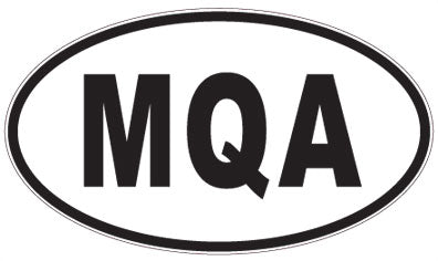 MQA - 3 Letter Initials Oval Sticker