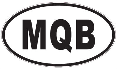 MQB - 3 Letter Initials Oval Sticker