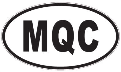 MQC - 3 Letter Initials Oval Sticker