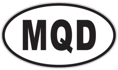 MQD - 3 Letter Initials Oval Sticker