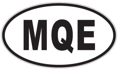 MQE - 3 Letter Initials Oval Sticker