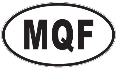 MQF - 3 Letter Initials Oval Sticker