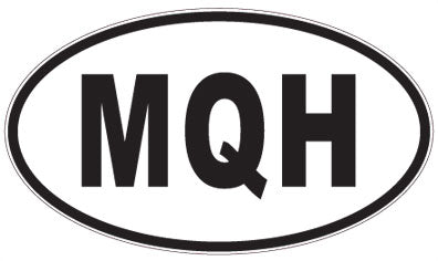 MQH - 3 Letter Initials Oval Sticker