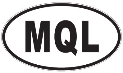 MQL - 3 Letter Initials Oval Sticker