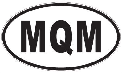 MQM - 3 Letter Initials Oval Sticker