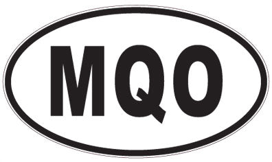 MQO - 3 Letter Initials Oval Sticker